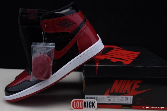 OG 1 Air High Patent Jordan Bred 555088-063 0809